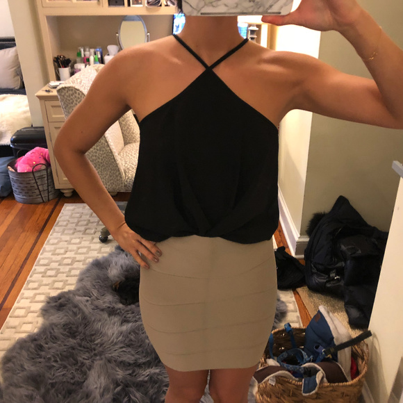 BCBG MaxAzria Taupe Bandage Skirt - Picture 5 of 5